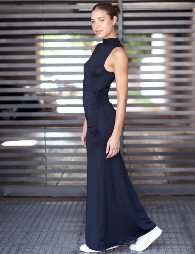 Vestido largo drapeado - Image 2